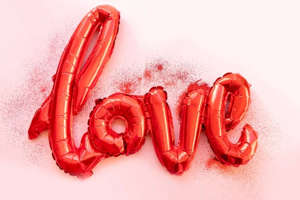 Fondo San Valentín Con Caja Regalo Signo Amor Fondo Festivo —  Fotos de Stock