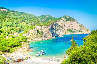 Korfu, Paleokastritsa sahilleri Korfu adasındaki Amazinf plajları, Yunanistan