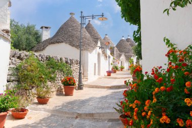 Aberobello village with white trulli houses, Italy Apuglia