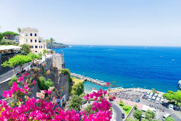 Embankment Sorrento Summer Day Flowers Southern Italy — Stock Photo, Image
