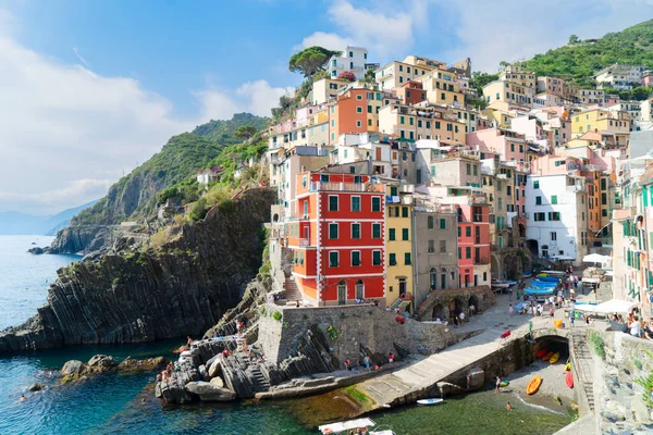 stock image Riomaggiore picturesque town of Cinque Terre, Italy