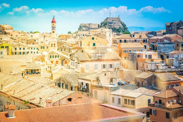 Corfu Town View Old Town Kerkyra Skyline Roofs Corfu Greece — Stockfoto