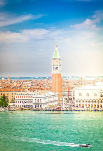 Ünlü San Marco Meydanı Yaz Günü Venedik Talya Tonlama — Stok fotoğraf