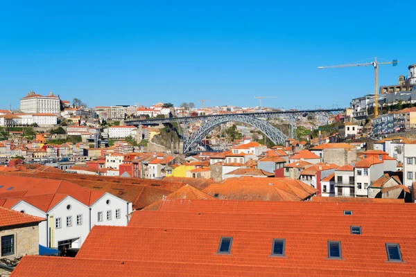 Pittoresk Kleurrijk Uitzicht Oude Stad Porto Daken Van Wijnkelders Portugal — Stockfoto