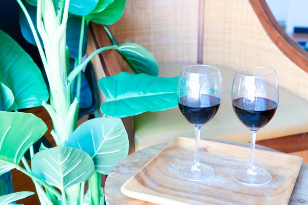 Two Glasses Red Wine — Stock Photo, Image