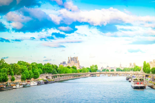 Museo Orsay Pont Royal Fiume Siene Durante Giornata Estiva Parigi — Foto Stock
