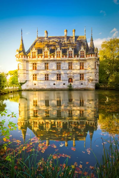 Azay Rideau Schloss Herbst Das Loire Tal Frankreich — Stockfoto