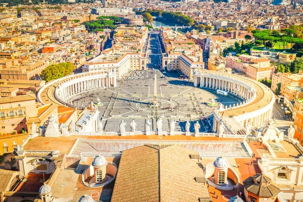 Saint Peters Square Vatican Roofs Rome Italy — Stock Photo, Image