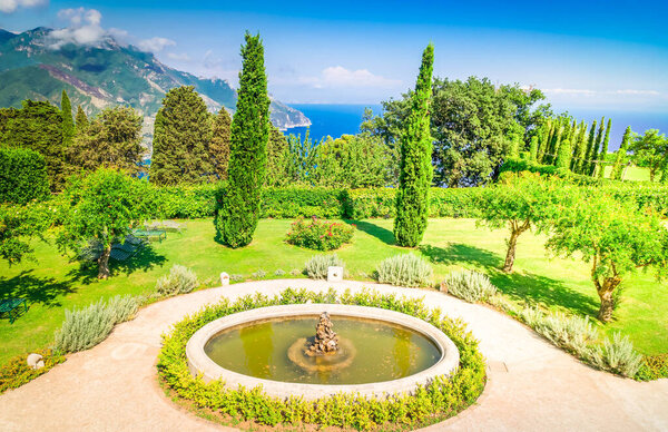 Park in Ravello village, Amalfi coast of Italy
