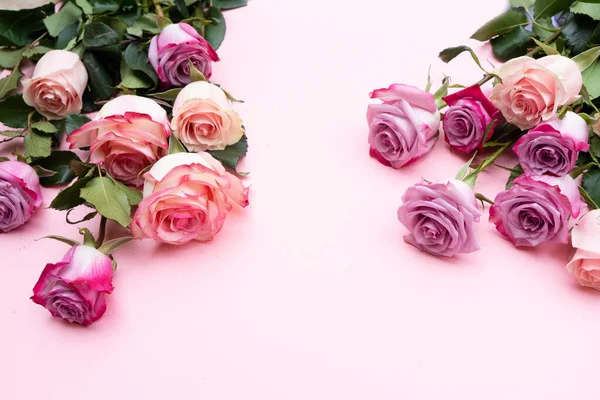 Matrimonio Madri Giorno Sfondo Bouquet Sfondo Rosa Chiaro — Foto Stock