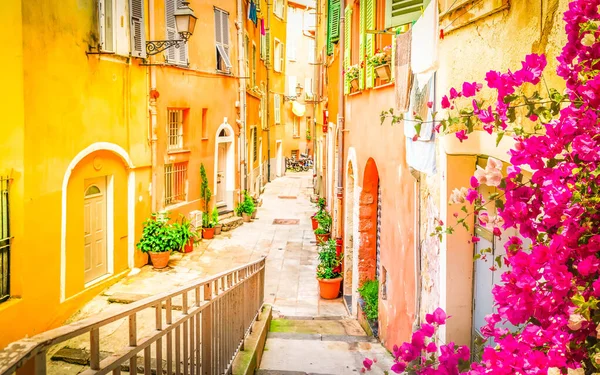 Cosy Street Old Town Nice France Toned — Stock Photo, Image
