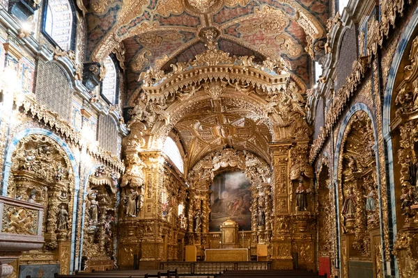 Iterior Tradicional Igreja Portugees Século Xvii — Fotografia de Stock