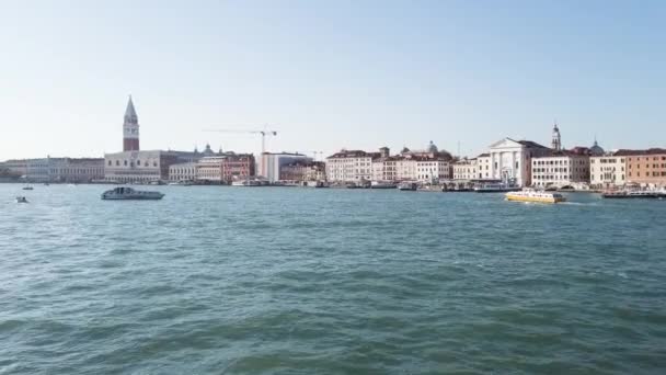 Venedik Embankment Panoraması San Marco Meydanı Talya — Stok video