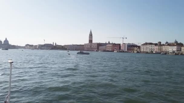Panorama Embankment Venice Πλατεία Αγίου Μάρκου Ιταλία — Αρχείο Βίντεο