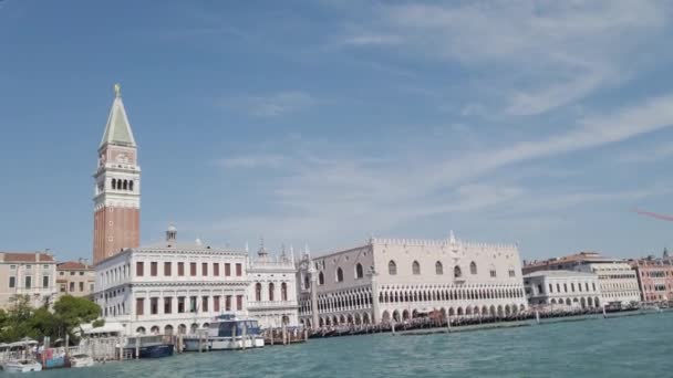 Uferpromenade Von Venedig Markusplatz Italien — Stockvideo