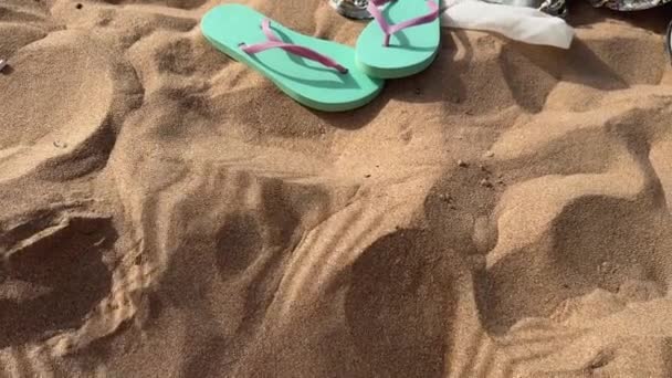 Fondo Playa Verano Con Espacio Copia Sombra Superpuesta — Vídeos de Stock