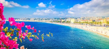 Nice 'in sahil ve deniz kıyısı, Cote dAzur, Fransa,