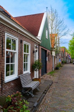 rural dutch traditional country small old town Edam, Netherlands clipart