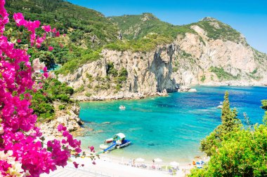 Korfu, Paleokastritsa sahilleri Korfu adasındaki Amazinf plajları, Yunanistan