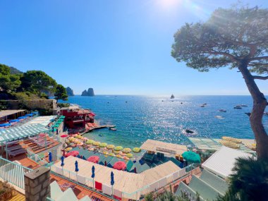 Marina Piccola Körfezi Rıhtımı, Capri Adası, İtalya
