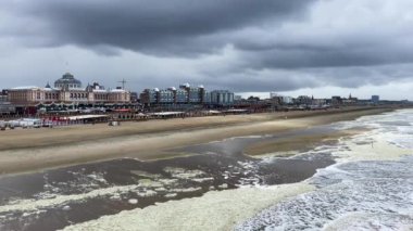 Kuzey Denizi ve Scheveningen Plajı ayrıntıları, Lahey Hollanda