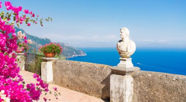 İtalya 'nın Amalfi kıyısındaki Ravello köyünün güzel detayları