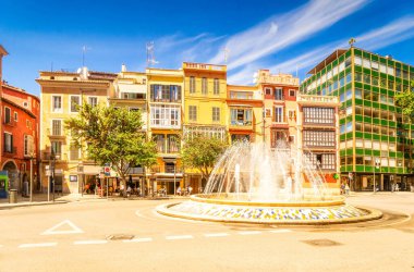 Eski Palma de Majorca, İspanya 'da bir meydan.