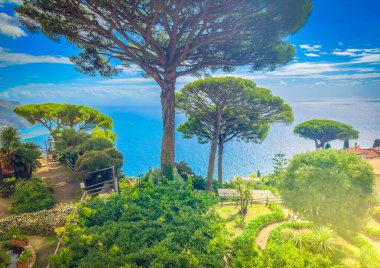 Ravello Köyü Parkı, İtalya 'nın Amalfi Sahili.