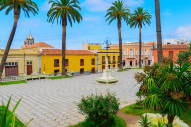 Meydanı boş Ayntamento La Orotava, Tenerife Köyü, İspanya