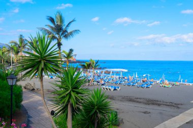 Playa Jardin, Puerto de la Cruz de Tenerife, İspanya plaj