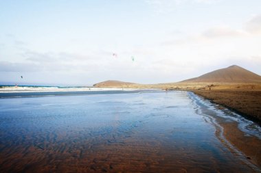 Görünüm playa el medano, tenerife, İspanya