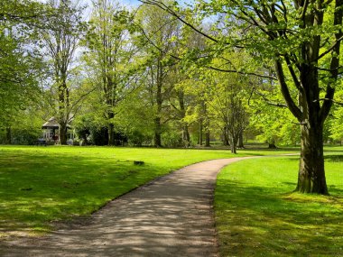 Bereketli ağaçlar ve güneşli gökyüzü ile dolu, dingin bir parkın içinden geçen huzurlu bir yol tüm yaşları eğlenmeye davet ediyor.