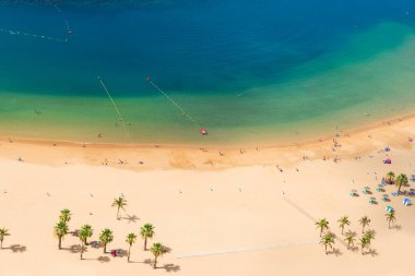 Las Teresitas Beach, Tenerife havadan görünümü