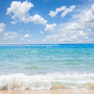 küçük dalga arka plan, Tenerife ile soyut açık mavi deniz