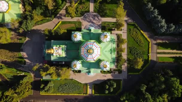 Kazakistan Daki Panfilov Almatı Parkı Ndaki Yükseliş Katedrali Rus Ortodoks — Stok video