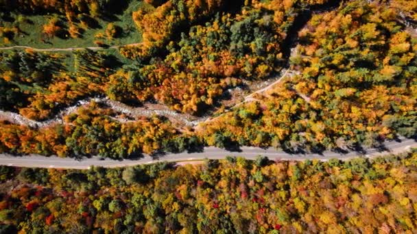 Luchtfoto Drone Uitzicht Panorama Van Rivier Rad Met Vervoer Buurt — Stockvideo