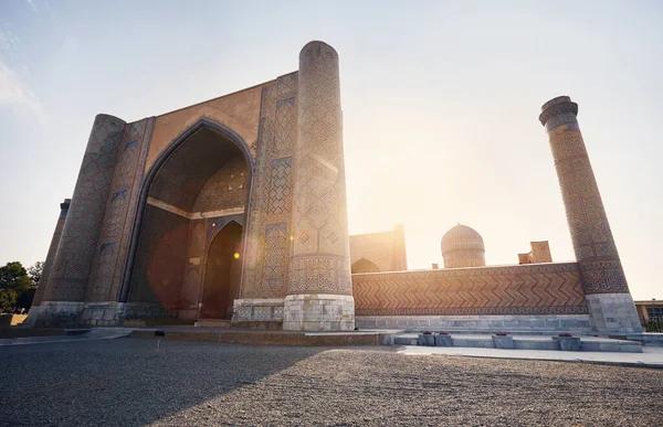Antiguo Edificio Histórico Mezquita Bibi Khanum Samarcanda Uzbekistán — Foto de Stock
