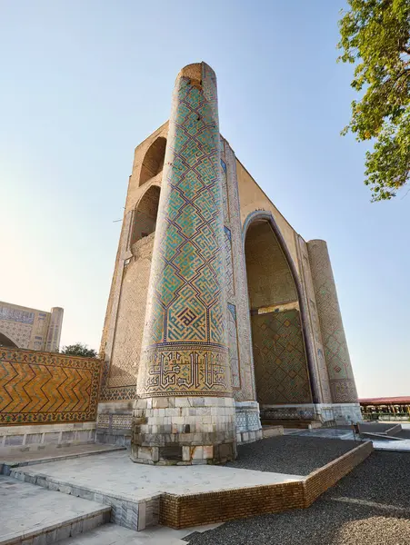 Antiguo Edificio Histórico Mezquita Bibi Khanum Samarcanda Uzbekistán — Foto de Stock
