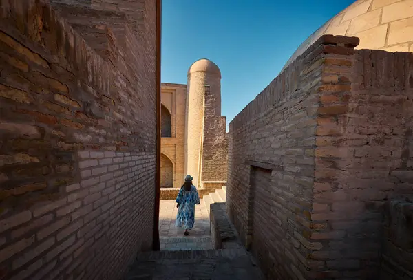 Özbekistan Daki Khiva Itchan Kala Antik Kentinde Kalta Küçük Minaresi - Stok İmaj