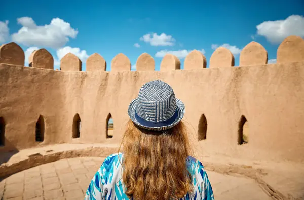 Özbekistan Itchan Kala Antik Kenti Khiva Daki Şehir Duvarında Mavi Telifsiz Stok Imajlar