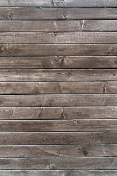 Eine Nahaufnahme Aus Dunkel Gebeizten Holzplanken Die Natürliche Holzmaserung Und — Stockfoto