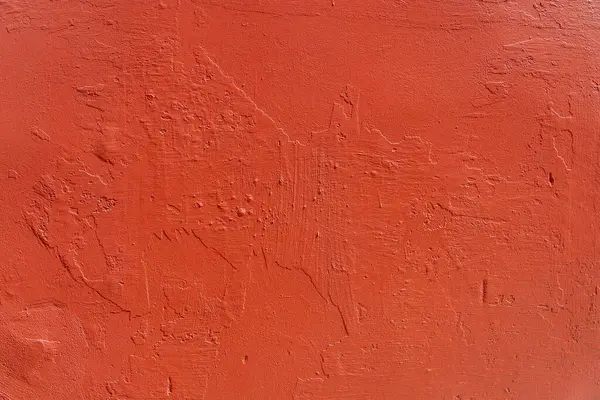 Детальна Крупним Планом Сільська Червона Стіна Текстурованою Пілінговою Фарбою Підходить Стокова Картинка
