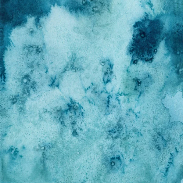 Parlak mavi suluboya doku. El çizimi arkaplan