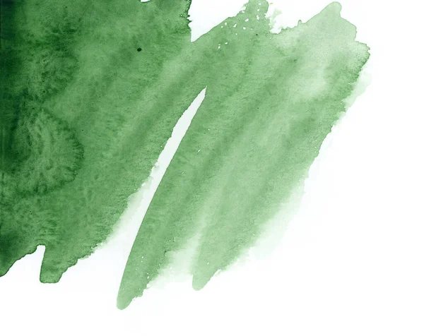Textura Aquarela Verde Pintada Brilhante Fundo Desenhado Mão — Fotografia de Stock