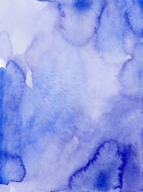 Parlak mavi suluboya doku. El çizimi arkaplan