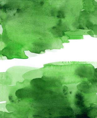 Parlak yeşil suluboya dokusu. El çizimi arkaplan