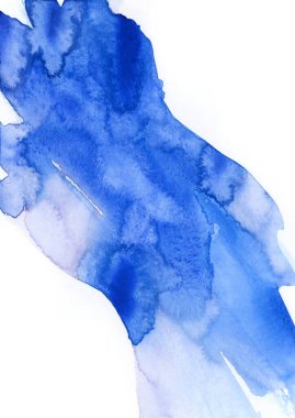 Parlak mavi ve mor suluboya dokular. El çizimi arkaplan