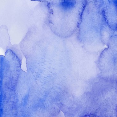 Parlak mavi ve mor suluboya dokular. El çizimi arkaplan