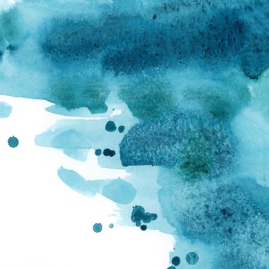 Parlak mavi ve mor suluboya dokular. El çizimi arkaplan