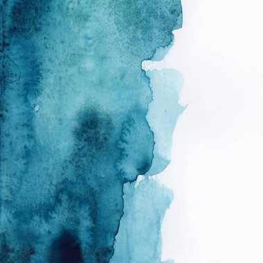 Parlak mavi ve mor suluboya dokular. El çizimi arkaplan